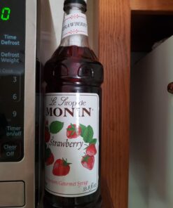 Monin - Strawberry Syrup, Mild and Sweet, Great for Cocktails and Teas, Gluten-Free, Non-GMO (1 Liter) fruit-punch 33.8 Fl Oz (Pack of 1) 29 71uMmPgFU L