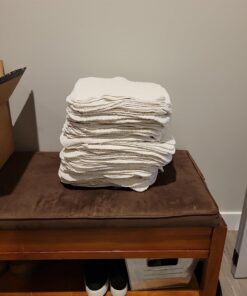 SIMPLI-MAGIC 79142 Shop Towels 14"x12", Pack of 150, Cotton, White 19 71uOWOm5e4L