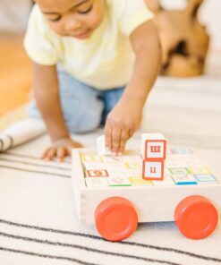 Melissa & Doug Classic ABC Wooden Block Cart Educational Toy With 30 1-Inch Solid ABC Wood Blocks For Toddlers Ages 2+ 20 71uOvQATfOL