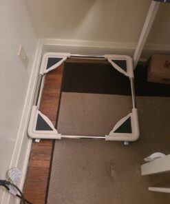 SPACECARE Mobile Roller with 4 Locking Wheels - Adjustable Furniture Dolly Washing Machine Stand Refrigerator Base Moving Cart Off White 57 71uP1ABwmvL