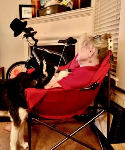 ALPHA CAMP Oversized Camping Chairs Padded Moon Round Chair Saucer Recliner with Folding Cup Holder and Carry Bag Red 31 71uPGK93ZQL