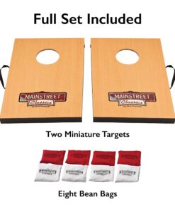 Alternative view of Mainstreet Classics Micro Bean Bag Toss: Travel Sized, (16" x 10.5" Boards) Mini Cornhole Game Set