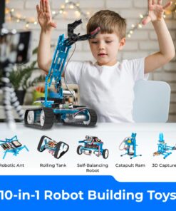 Makeblock mBot Ultimate 10 in 1 Robot Building Toys, Robotics Kit App Remote Control Robot Toys Compatible with Arduino C & Raspberry Pi, STEM Educational DIY Robot Arm Kit Gift for Teenagers & Adults Ultimate Robot 14 71uPRE60EML