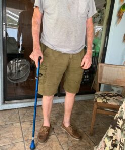 REHAND Walking Cane - Foldable, Adjustable, Collapsible Walking Canes for Men & Women, Pivot Tip, with Travel Bag | Walking Sticks for Seniors & Adults Ocean Blue 107 71uPi5tnCRL