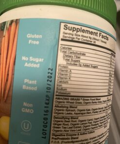 Amazing Grass Greens Blend Alkalize & Detox: Smoothie Mix, Cleanse with Super Greens & Beet Root Powder, Digestive Enzymes, Prebiotics & Probiotics, 30 Servings (Packaging May Vary) 33 71uPk6gL9L