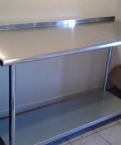 GRIDMANN Stainless Steel Kitchen Prep Table 60 x 24 Inches with Backsplash & Under Shelf, NSF Commercial Work Table for Restaurant and Home 60 in Long x 24 in Deep 29 71uPoW0lTOL