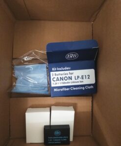 BM Premium 2-Pack of LP-E12 Batteries for Canon EOS-M, EOS M2, EOS M10, EOS M50, EOS M50 Mark II, EOS M100, EOS M200, SX70 HS, Rebel SL1 Cameras 2 Batteries 15 71uPu9fcAqL