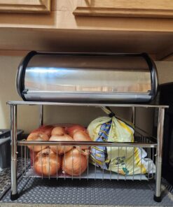 DecoBros Stackable Under Sink Cabinet Sliding Basket Organizer Drawer,Chrome Chrome 35 71uRHnRmBpL