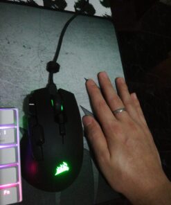 CORSAIR IRONCLAW WIRELESS RGB Rechargeable Gaming Mouse with Slipstream Technology - 18,000 DPI - 3-Zone RGB Multi-Color Backlighting - Black 62 71uRRMud1GL