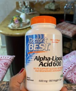Doctor's Best Alpha-Lipoic Acid 600, Helps Support Glucose Metabolism and Regenerate Antioxidants* Non-GMO, Gluten Free, Vegan, Soy Free, 180 Veggie Caps 22 71uRd33k9jL