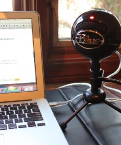 Logitech for Creators Blue Snowball USB Microphone for PC, Mac, Gaming, Recording, Streaming, Podcasting, Condenser Mic with Cardioid and Omnidirectional Pickup Patterns, Stylish Retro Design – Black Gloss Black 127 71uRxK4oL7L