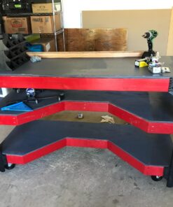 2x4basics 90164MI Custom Work Bench and Shelving Storage System, Black Work Bench with Shelf 92 71uSdiYUjFL