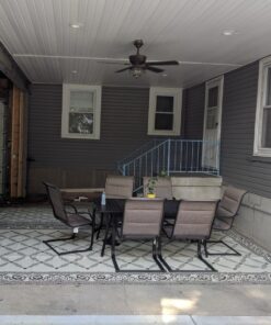 Stylish Camping 119187 9-feet by 18-feet Reversible Mat, Plastic Straw Rug, Large Floor Mat for Outdoors, RV, Patio, Backyard, Picnic, Beach, Camping (Brown/Beige) 9x18 Brown/Beige 33 71uT1Ig5SbL