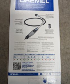 Dremel Flex Shaft Rotary Tool Attachment with Comfort Grip and 36” Long Cable - Engraver, Polisher, and Mini Sander- Ideal for Detail Metal Engraving, Wood Carving, and Jewelry Polishing ,225-02, Grey Shaft attachment 42 71uTOBXaVL