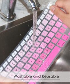 Allinside Pink Ombre Keyboard Cover Skin for MacBook Pro 13" 15" 17" (2015 or Older Version), MacBook Air 13" A1369/A1466, Older iMac Wireless Keyboard MC184LL/B 2010-2017 MacBook Air 13 & 2008-2015 Mac Pro 13/15 Ombre Pink 26 71uTZ0tVsbL 2