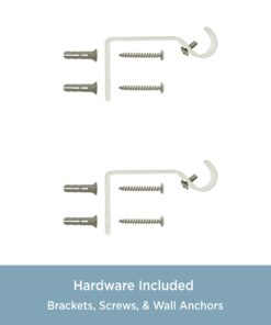 Kenney KN71604 Rachel Fluted Knob End Standard Decorative Window Curtain Rod, 28-48" Adjustable Length, Antique White Finish, 5/8" Diameter Steel Tube 28-48" 28 71uUZLCYaaL