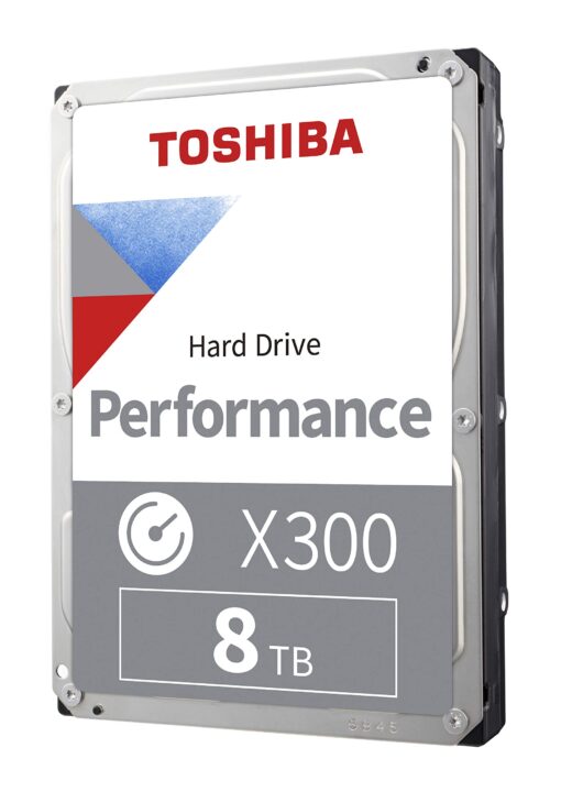 Toshiba X300 8TB Performance & Gaming 3.5-Inch Internal Hard Drive – CMR SATA 6 GB/s 7200 RPM 128 MB Cache - HDWF180XZSTA 8 TB