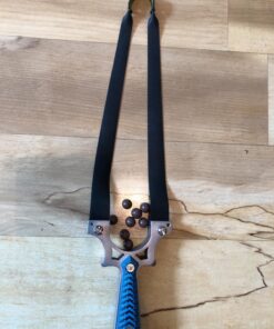 Tongtu Stainless Steel Slingshot with 2 Rubber Bands 50 Slingshot Ammos for Hunting Adult Outdoor Catapult Slingshot with Sight blue 21 71uWb 7J8VL