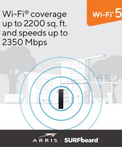 ARRIS SURFboard SBG7400AC2 DOCSIS 3.0 Cable Modem & AC2350 Wi-Fi Router , Approved for Comcast Xfinity, Cox, Charter Spectrum & more , Four 1 Gbps Ports , 800 Mbps Max Internet Speeds Cable Modem Router - DOCSIS 3.0 AC2350 22 71uWgge RbL