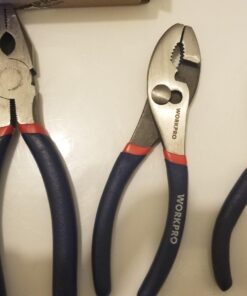 Workpro 7-piece Pliers Set (8-inch Groove Joint Plier, 6-inch Long Nose, 6-inch Slip Joint, 4-1/2 Inch Long Nose, 6-inch Diagonal, 7-inch Linesman, 8-inch Slip Joint) for DIY & Home Use 34 71uWlOktgOL