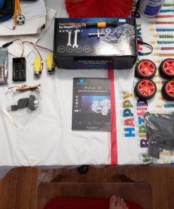 SunFounder Smart Video Car Kit V2.0 PiCar-V Robot Kit for Raspberry Pi 4 Model B 3B+ 3B Graphical Visual Programming Language, Video Transmission, Remote Control by UI on Windows Mac Web Browser Picar-v-2.0 24 71uX5WgWi2L