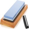 Sharp Pebble Premium Whetstone Knife Sharpening Stone 2 Side Grit 1000/6000 Waterstone- Whetstone Knife Sharpener- NonSlip Bamboo Base & Angle Guide 17 71uXKKMBNyL 1