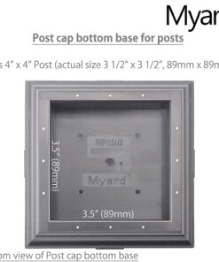 Myard PNP 115445W Screw-Free Universal Fence Pyramid Top Cap fits Post 4 x 4 Inches (Actual Post Size 3.5 x 3.5) (Qty 1, White) 11 71uXNJ098XL
