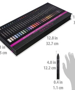 SHANY Chunky Eyeshadow Pencils Lip Liner, Eyeliner, Eye Pencils - Multi-Use Chunky Pencils for Eye Shadow, Lip Makeup, Lipstick with Vitamin E and Aloe Vera - Premium Packaging - Set of 30 Colors 36 71uXiHNnS4L