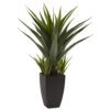 Nearly Natural 30in. Agave Artificial Plant with Black Planter, Green 17 71uYuaVCB6L