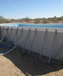 Intex 24ft X 12ft X 52in Ultra Frame Rectangular Pool Set with Sand Filter Pump, Ladder, Ground Cloth & Pool Cover 24ft X 12ft X 52 52 71uZ8Dml7L 2