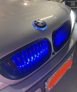 iJDMTOY Compatible With BMW Front Hood or Rear Trunk Lid, Ultra Blue 3.25-Inch 82mm Roundel LED Emblem Background Illumination Lighting Kit 29 71uZJPu6ivL
