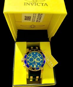 Invicta Men's 6983 Pro Diver Collection Chronograph Blue Dial Black Polyurethane Watch 40 71uZYqfuICL