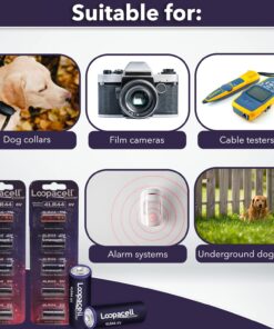 10 Pack 4LR44 / PX28A / L1325 / A544 / K28A / 476A 6V Alkaline Batteries for Dog Shock/Training Collars by Loopacell, 5 Count (Pack of 2) 12 71uZkX65scL