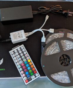 DAYBETTER Led Strip Lights Waterproof, 32.8ft(2 Rolls of 16.4ft) LED Tape Lights Color Changing 300 LEDs Light Strips Kit with 44 Keys Ir Remote Controller and 12v Power Supply for Indoor Outdoor Use 70 71uactMDLkL