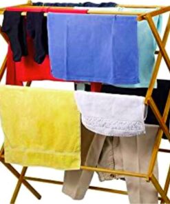 Alternative view of Home-it Wooden Clothes Drying Rack for Laundry - Collapsible Folding Bamboo Laundry Drying Rack for Drying Clothes - Heavy Duty Pre Assembled