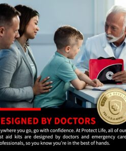 Alternative view of Protect Life First Aid Kit for Home/Business | HSA/FSA Eligible Emergency Kit | Hiking First aid kit Camping | Travel First Aid Kit for Car|Small First Aid Kit Travel/Survival Medical kit - 160 Pieces 160 Pieces (First Aid Kit for Car)