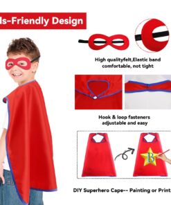 D.Q.Z Superhero-Capes and Masks for Kids Bulk 16 Sets Boys Girls Super Hero-Costumes-Toys Halloween Dress Up Party Favors (Multicolor) Multicolor 12 71udHt68NL 1