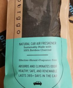 PURGGO Car Air Freshener - Lasts 365+ Days No Chemicals 100% Activated Bamboo Charcoal Fragrance-Free Deodorizer, Natural Auto Odor Eliminator, Purifier, Neutralizer, Absorb Smoke Smell 1 Count (Pack of 1) 64 71udLX0jFjL