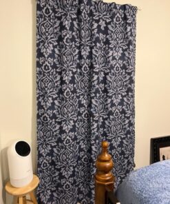 Kenney KN71604 Rachel Fluted Knob End Standard Decorative Window Curtain Rod, 28-48" Adjustable Length, Antique White Finish, 5/8" Diameter Steel Tube 28-48" 30 71udak9sSTL