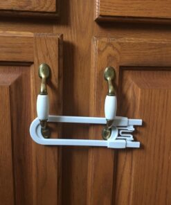 6-Pack Sliding Cabinet Locks - Reusable U-Shaped Child Cabinet Locks for Baby Proofing Cabinets, Drawers, Cupboards & More - No Tools, No Drilling, Easy to Use Child Proof Cabinet Latches by Wittle 40 71udjeEssL 3