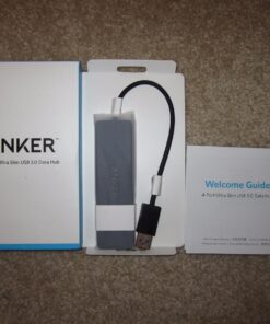 Anker 4-Port USB 3.0 Ultra Slim Data Hub for Macbook, Mac Pro/mini, iMac, Surface Pro, XPS, Notebook PC, USB Flash Drives, Mobile HDD, and More 0.7 ft USB-A 3.0 57 71udvkTiAzL