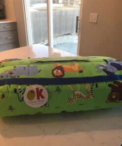Wildkin Original Nap Mat with Reusable Pillow for Boys & Girls, Perfect for Elementary Daycare Sleepovers, Features Hook & Loop Fastener, Cotton Blend Materials Nap Mat for Kids (Wild Animals) Wild Animals 28 71uelwDH3ZL