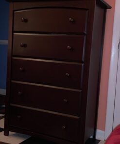 Storkcraft Kenton 5 Drawer Dresser (Espresso) – Dresser for Kids Bedroom, Nursery Dresser Organizer, Chest of Drawers for Bedroom with 5 Drawers, Universal Design for Children’s Bedroom Espresso 5 Drawer Chest 34 71uemZmpjmL