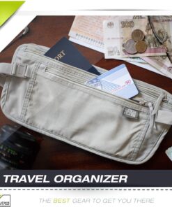 Lewis N. Clark RFID Blocking Money Belt Travel Pouch Waist Stash + Credit Card, Id, Passport Holder for Women & Men Taupe 13 71uesbRRHPL