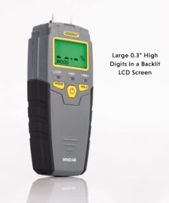 General Tools MMD4E Digital Moisture Meter, Water Leak Detector, Moisture Tester, Pin Type, Backlit LCD Display With Audible and Visual High-Medium-Low Moisture Content Alerts, Grays 27 71ugFTmagpL