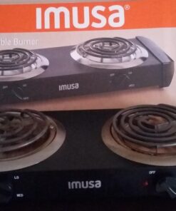 IMUSA USA GAU-80306 Electric Double Burner 1750-Watts , Black 30 71uglOhfJL