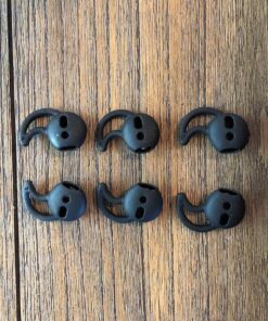 EarBuddyz 2.0 Ear Hooks and Covers Accessories Compatible with Apple AirPods 1 & 2 or EarPods Headphones/Earphones/Earbuds (3 Pairs) (Black) Black 43 71uiJXDD1L