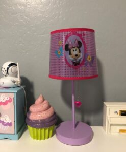 Idea Nuova Disney Minnie Mouse Stick Table Kids Lamp With Pull Chain, Themed Printed Decorative Shade, Pink Minnie Bow-Tique 41 71uidqJYPqL