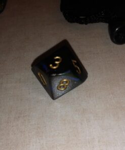 Chessex 27499 Polyhedral Dice, Lustrous Shadow with Gold 7-Die Set CHX, Multicolor 25 71ujxZNSOdL