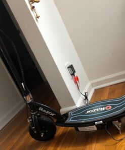 Razor E100 Glow Electric Scooter for Kids Age 8+, LED Light-Up Deck, 8" Air-filled Front Tire, Up to 40 Minutes Continuous Ride Time 31 71uk3alBi4L